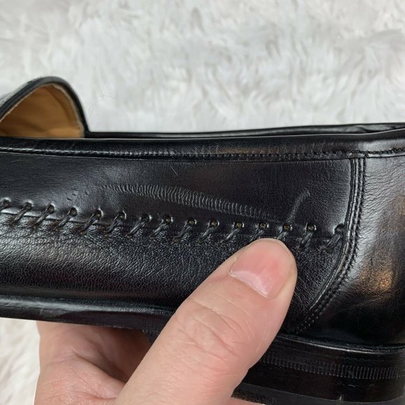 Black Leather Loafers with Tassels - Picture 10 of 11